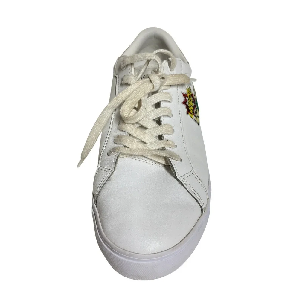 Lacoste Sneakers shoes White Green Crocodile Logo Lace Up Low Top Mens Size 9.5‎